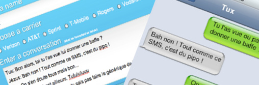 Faire une capture d'un faux SMS iPhone