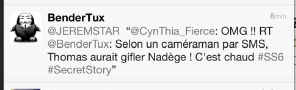 Le faux tweet sur la gifle